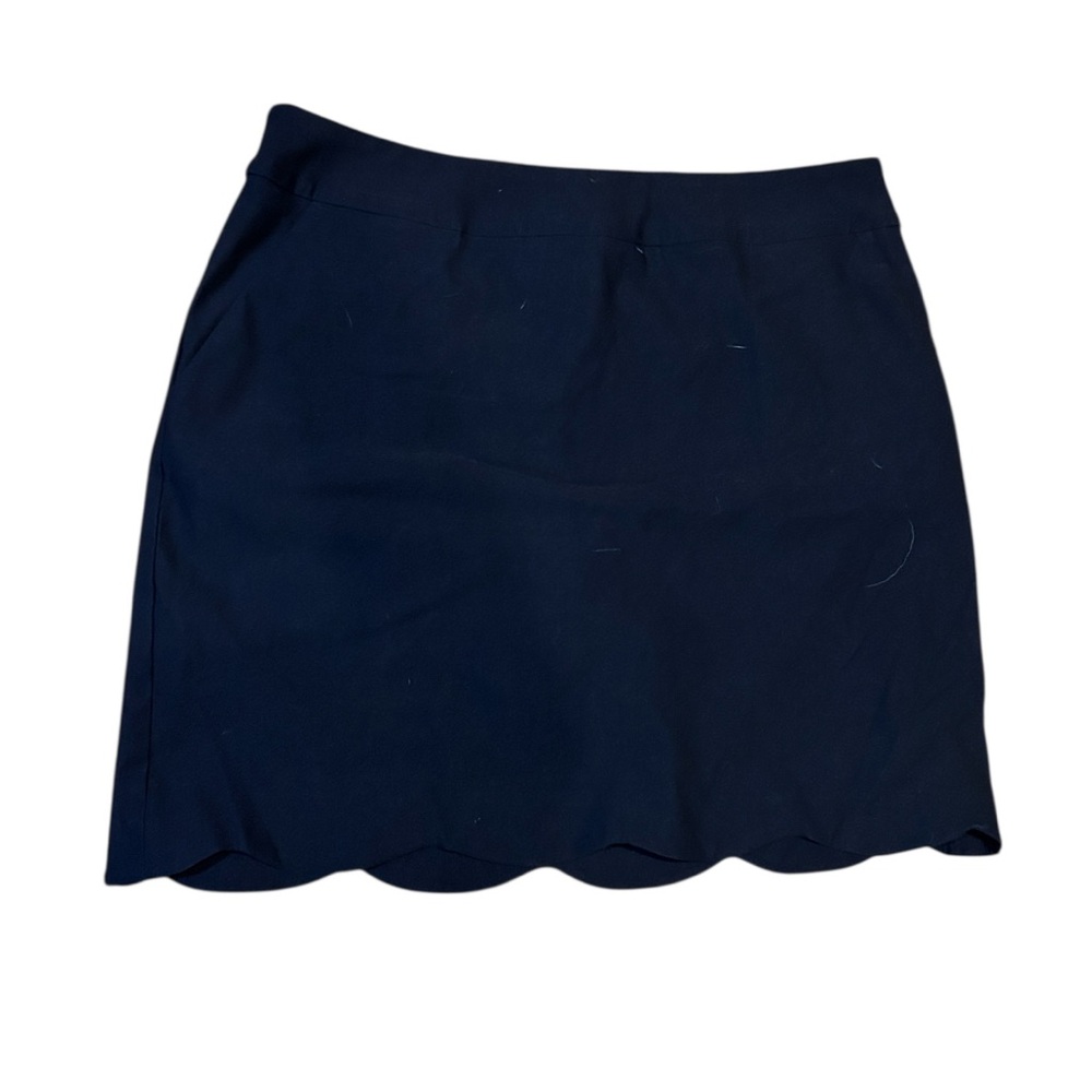 Women’s Black Tribal Size 12 Scalloped Mini Skirt